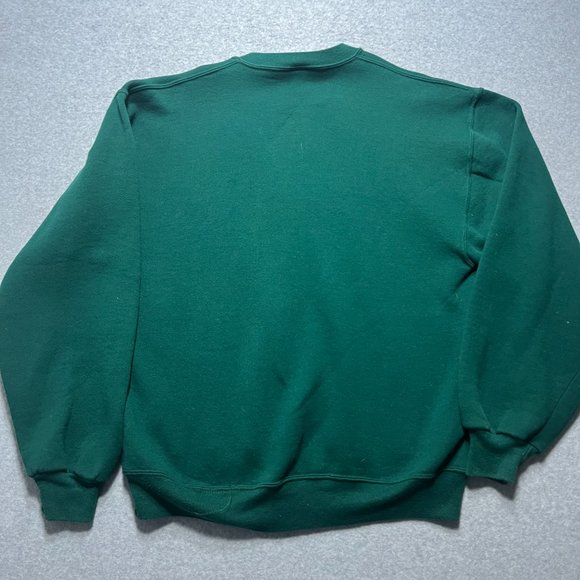 Vintage Russell Athletic Sweatshirt Mens Large Green Crewneck Pullover Solid - Picture 5 of 9